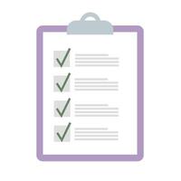 Clipboard with checklist icon. vector