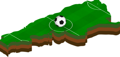 Isometric map of Argentina with football field. png