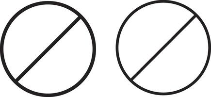 forbidden no parking icon set symbol, Line Icon Design Simple, Clean, and Efficient Design vector