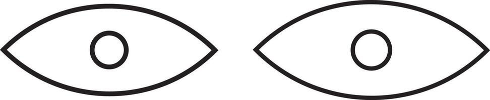 Set of Eye icon Design Template, Line Icon Design Simple, black eyeball icon Design vector