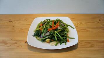 A plate of food on a table photo