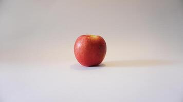 A red apple on a white background photo