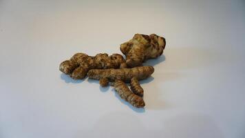 A close up of two ginger root photo