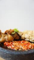 A plate of food on a table photo
