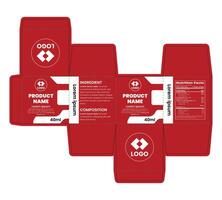 An attractive custom box design that showcases the brand's brilliant use of products vector