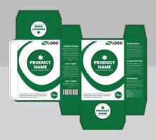 A high-resolution box design and layout template suitable for liquid products vector