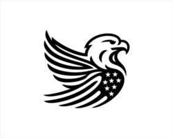An eagle with stars on its wings vector