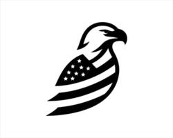 An eagle with an american flag on its head vector