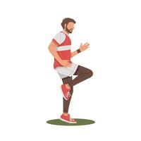 man doing a running pose in place flat design vector