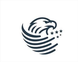 The eagle logo is a simple design that is used for a business vector