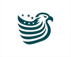 The eagle logo is a stylized version of the american flag vector
