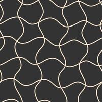 Seamless abstract checkered pattern on black background, hand drawn illustration vector