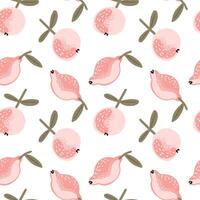 fruit pattern Soft pink abstract on white background, illustration for packaging, fabric and textile vector
