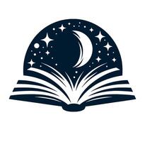 An open book with a white background. vector