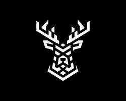 A deer head with geometric patterns on it vector