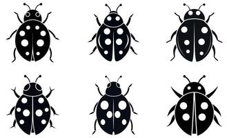 Ladybug Silhouette icon design vector