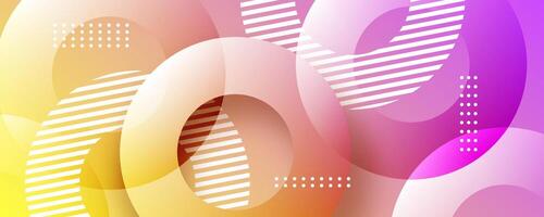 3D orange abstract background overlap layer on bright space with circles effect decoration. Modern graphic design element cutout style concept for web banner, art, flyer, card, or brochure cover vector