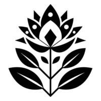 Stylized Floral Art Vintage and Trendy Design for Digital Use vector