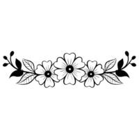 Elegant Monochrome Symmetrical Floral Pattern - Perfect for Wallpaper vector