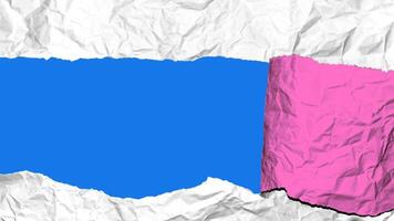 Torn paper effect reveals vibrant blue and pink backgrounds, showcasing a creative design approach for artistic presentations and graphic designs vector