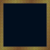 Geometric gold square border seamless pattern vector