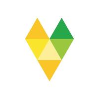 Triangle Pixel Logo Template Illustration Design. EPS 10. vector
