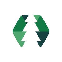 Pine Hexagonal Logo Template Illustration Design. EPS 10. vector