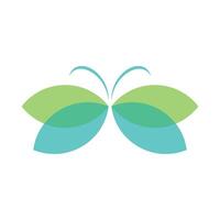 Decorative Green Butterfly Leaf Logo Template Illustration Design. EPS 10. vector