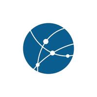 Blue Sphere Logo Template Illustration Design. EPS 10. vector