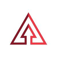 Arrow Line Red Triangle Logo Template Illustration Design. EPS 10. vector