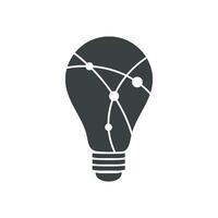 Light Bulb Lamp Connection Logo Template Illustration Design. EPS 10. vector