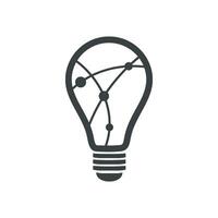 Light Bulb Lamp Global Connection Logo Template Illustration Design. EPS 10. vector