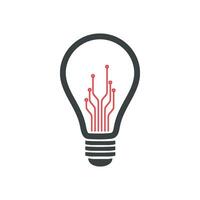 Bulb Lamp Chip Board Circuit Logo Template Illustration Design. EPS 10. vector