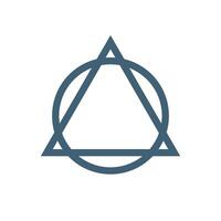 Simple Triangle and Circle Logo Template Illustration Design vector