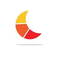 Decorative Crescent Moon Logo Template Illustration Design vector