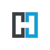C H Letter Square Logo Template Illustration Design. EPS 10. vector