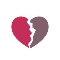 Broken Heart Logo Template Illustration Design. EPS 10. vector