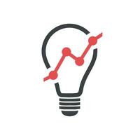 Light Bulb Lamp Growth Statistic Logo Template Illustration Design. EPS 10. vector