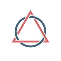 Triangle and Circle Logo Template Illustration Design vector