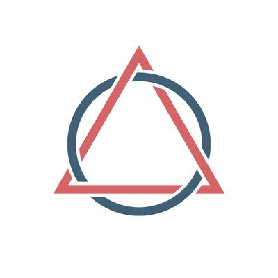 Triangle and Circle Logo Template Illustration Design