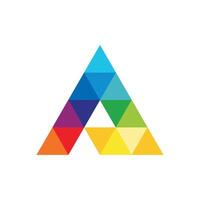 Letter A Colorful Triangle Logo Template Illustration Design. EPS 10. vector