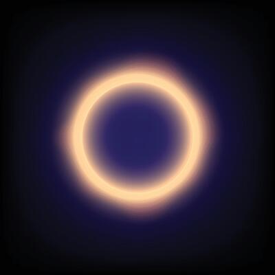 Abstract Wave Circle line and curve pattern flowing in orange color on gradient background