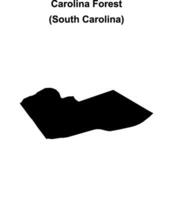 Carolina Forest, South Carolina blank outline map vector
