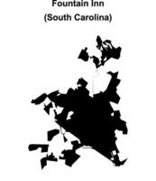 Fountain Inn, South Carolina blank outline map vector