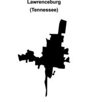 Lawrenceburg, Tennessee blank outline map vector