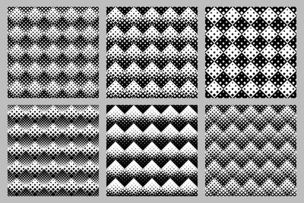 Seamless geometrical diagonal square pattern background design set