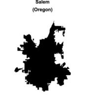 Salem, Oregon blank outline map vector