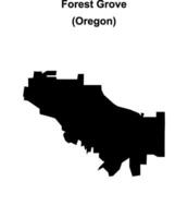 Forest Grove, Oregon blank outline map vector