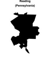 Reading, Pennsylvania blank outline map vector