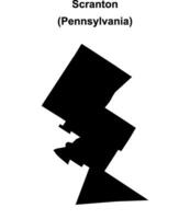 Scranton, Pennsylvania blank outline map vector